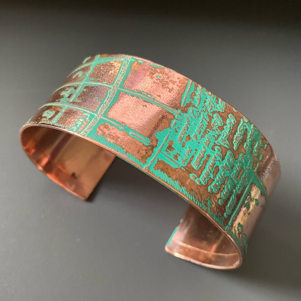 Rustic Copper Cuff Bracelet - Picture 5 of 10